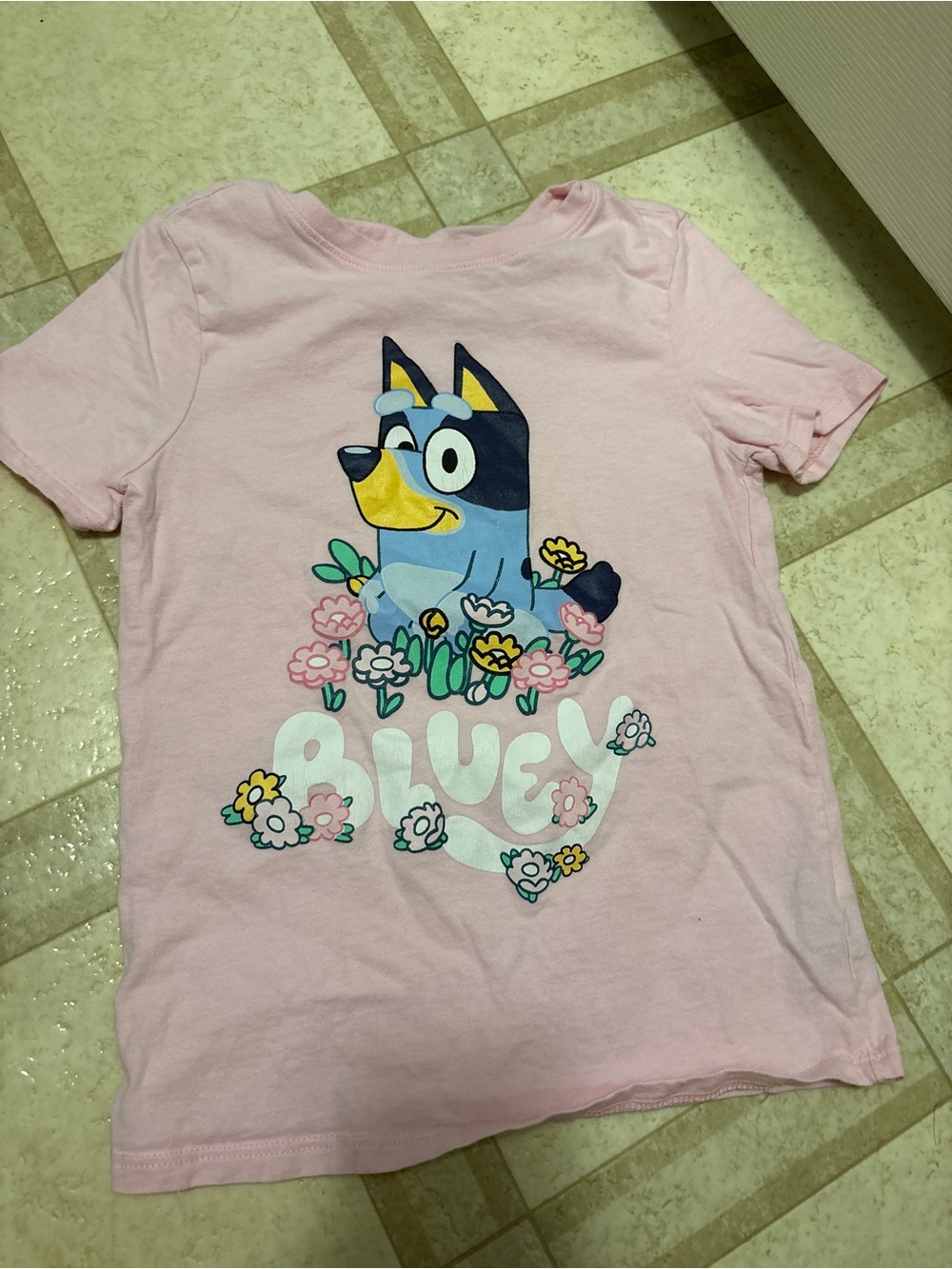 Lucy Pink Bluey Floral Graphic Tee